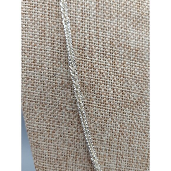 Unique Silver Tone Twisted Chain Rope Necklace Chain 24 Inches Long - Picture 5 of 10